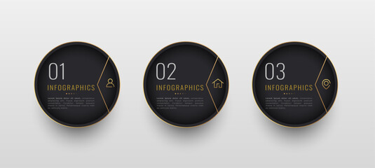 infographic 3 step chart premium banner for your business