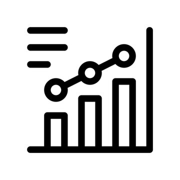 Bar Graph Line Icon