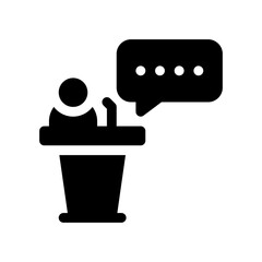 speech glyph icon