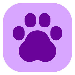 Editable animal, pet paw print vector icon. Veterinary, animal, pet care, pet shop. Part of a big icon set family. Perfect for business, web and app interfaces, presentations, infographics, etc