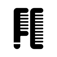 comb glyph icon