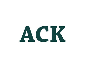 ACK logo design vector template