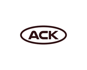 ACK logo design vector template