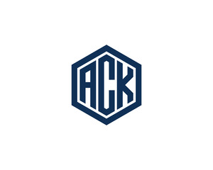 ACK logo design vector template