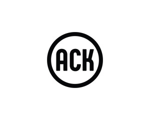 ACK logo design vector template
