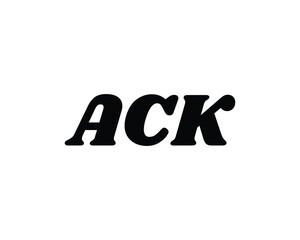 ACK logo design vector template