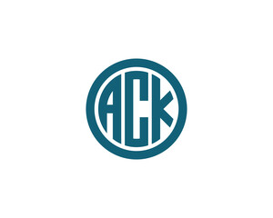 ACK logo design vector template