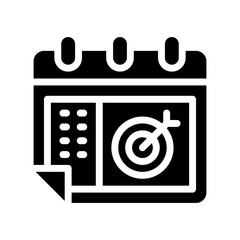shooting schedule glyph icon