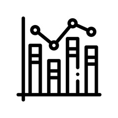 bar chart line icon