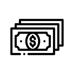 cash money line icon