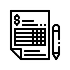 spreadsheet line icon