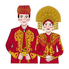 Tradional Costume Wedding West Sumatera, Indonesia
