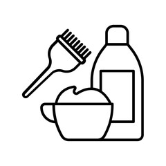 Hair color icon. outline icon