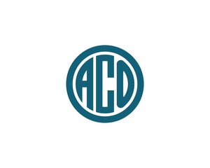 ACO logo design vector template