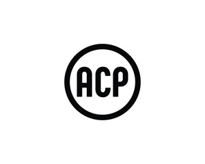 ACP logo design vector template