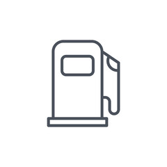 Vector sign of the gas station symbol isolated on a white background. icon color editable.
