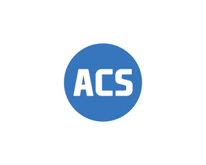 ACS logo design vector template