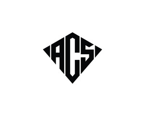 ACS logo design vector template