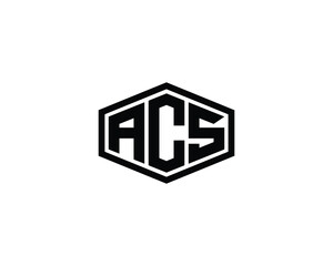 ACS logo design vector template