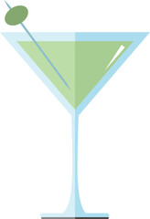 Digital png illustration of glass with drink on transparent background
