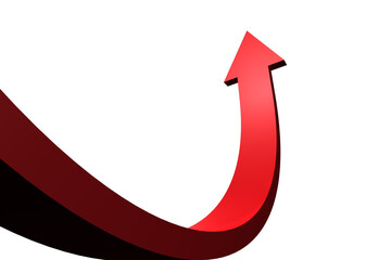 Digital png illustration of red arrow on transparent background