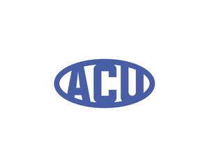 ACU logo design vector template