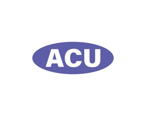 ACU logo design vector template