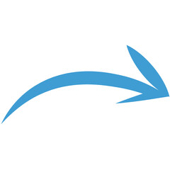 Fototapeta na wymiar Digital png illustration of blue arrow on transparent background