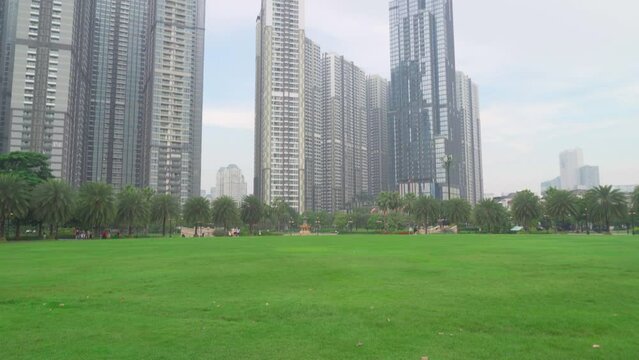 Bottom view of Landmark 81 in Ho Chi Minh City