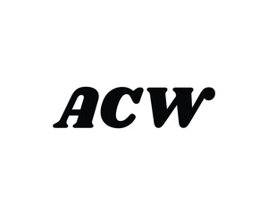 ACW logo design vector template