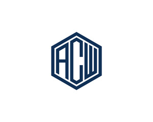 ACW logo design vector template