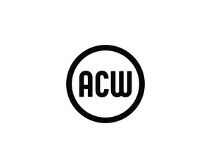 ACW logo design vector template