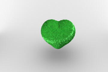 Digital png illustration of green heart on transparent background