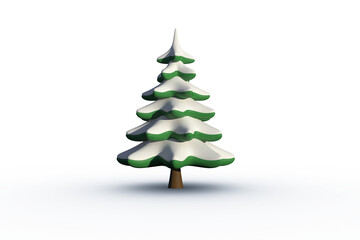 Digital png illustration of tree with snow on transparent background