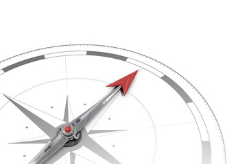 Digital png illustration of compass with red pointer on transparent background © vectorfusionart
