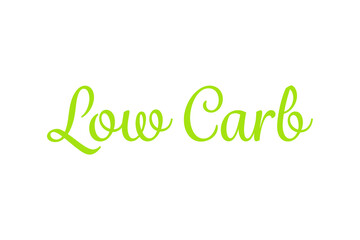 Digital png illustration of low carb text on transparent background