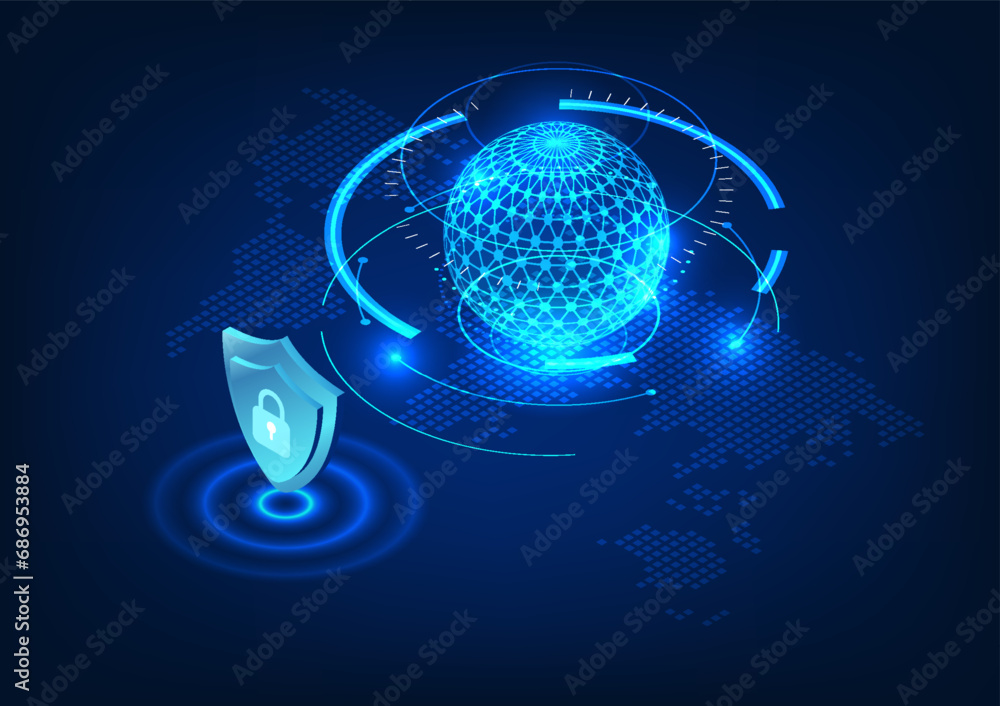 Poster processor technology in artificial intelligence the front of the processor is a circular shield with