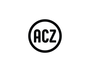 ACZ logo design vector template