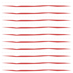Digital png illustration of red lines on transparent background