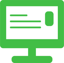 Obraz premium Digital png illustration of green computer screen on transparent background