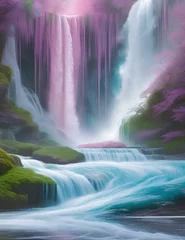 Foto auf Alu-Dibond waterfall in the forest © Tatton