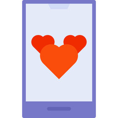 mobile love vector design