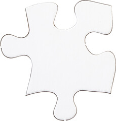 Digital png illustration of white puzzle element on transparent background