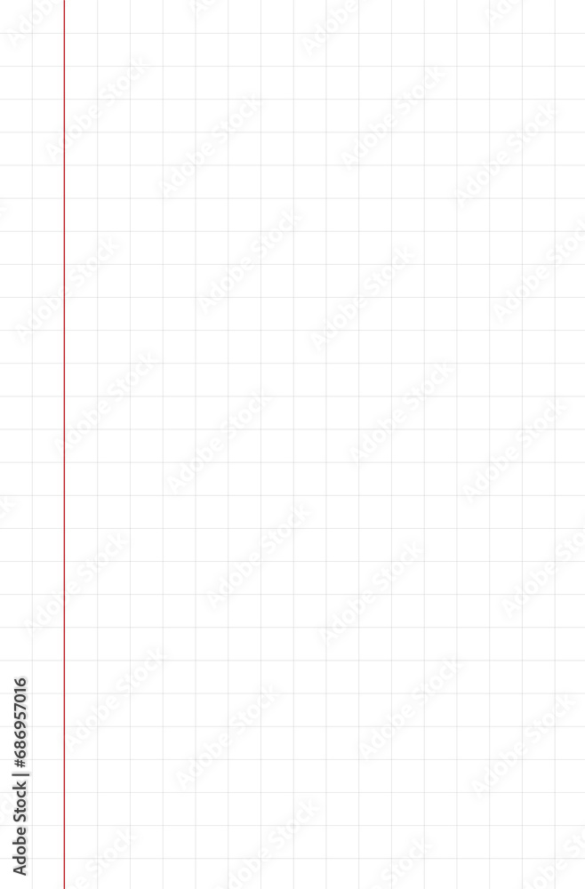 Poster digital png illustration of notebook page with copy space on transparent background
