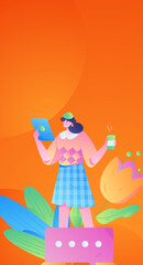 3.12 International Women's Day professional women flat character vector concept operation hand drawn illustration
