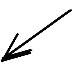 Digital png illustration of black arrow on transparent background