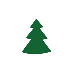 hand draw Christmas Tree vector icon on white background