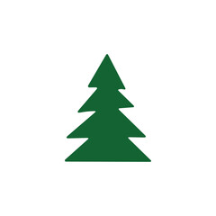hand draw Christmas Tree vector icon on white background