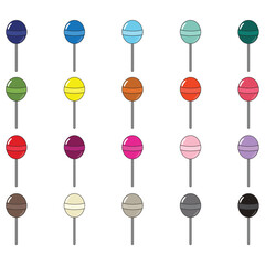 Lollipop Candy Clip Art Design Set