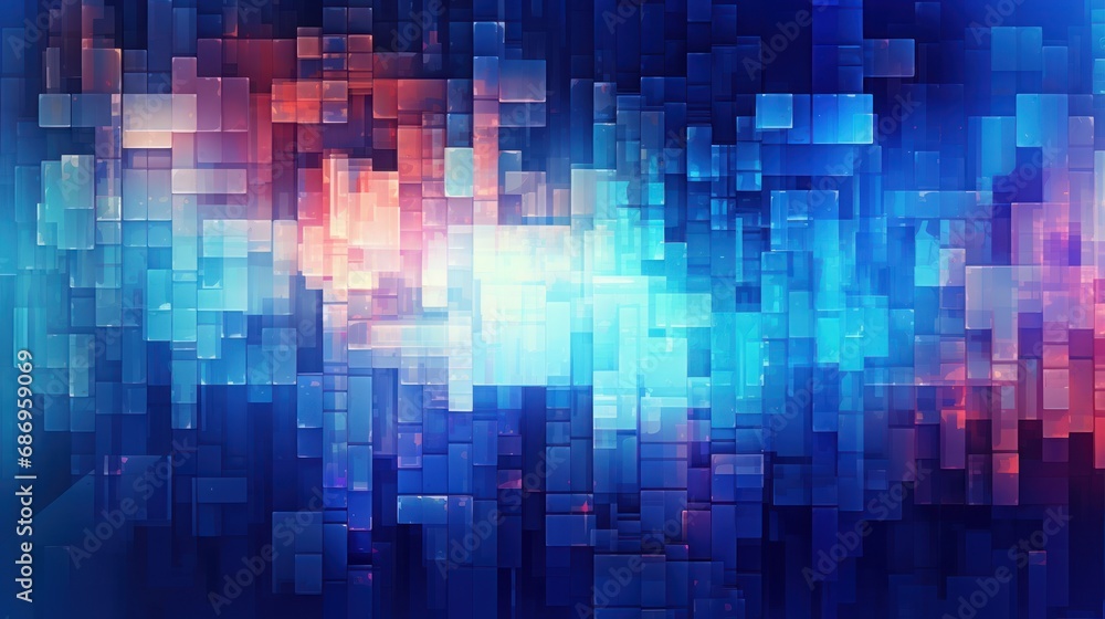 Poster tech abstract model with digital glitch background wallpaper ai generated image